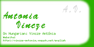 antonia vincze business card