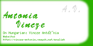 antonia vincze business card